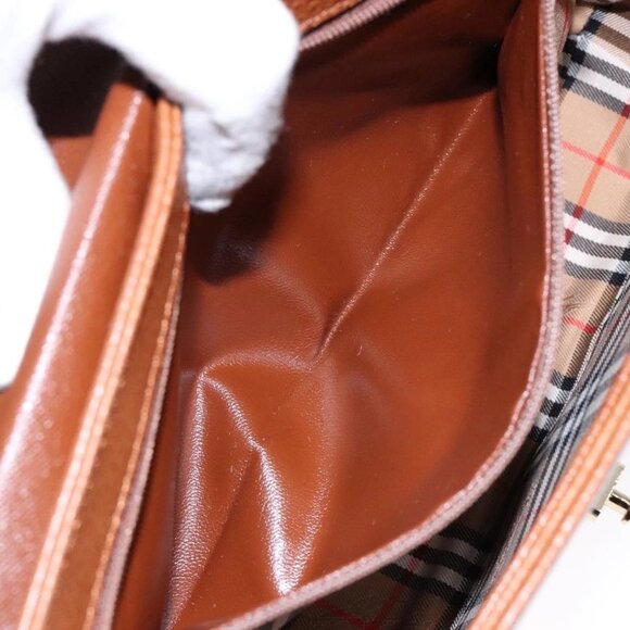 Burberrys Hand Bag Leather Brown Gold Auth ep10452 - Picture 12 of 15
